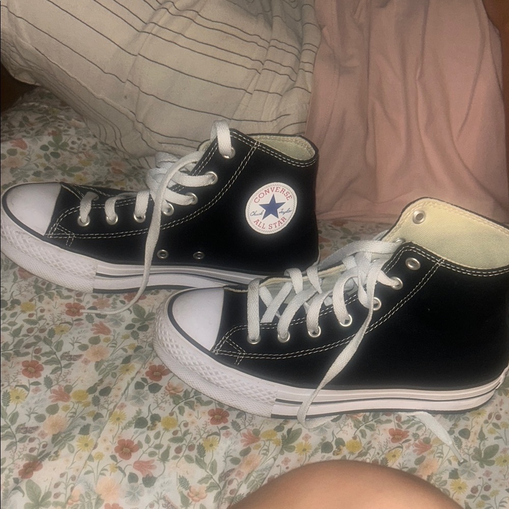 Converse Kids Black and White High-Top Sneakers